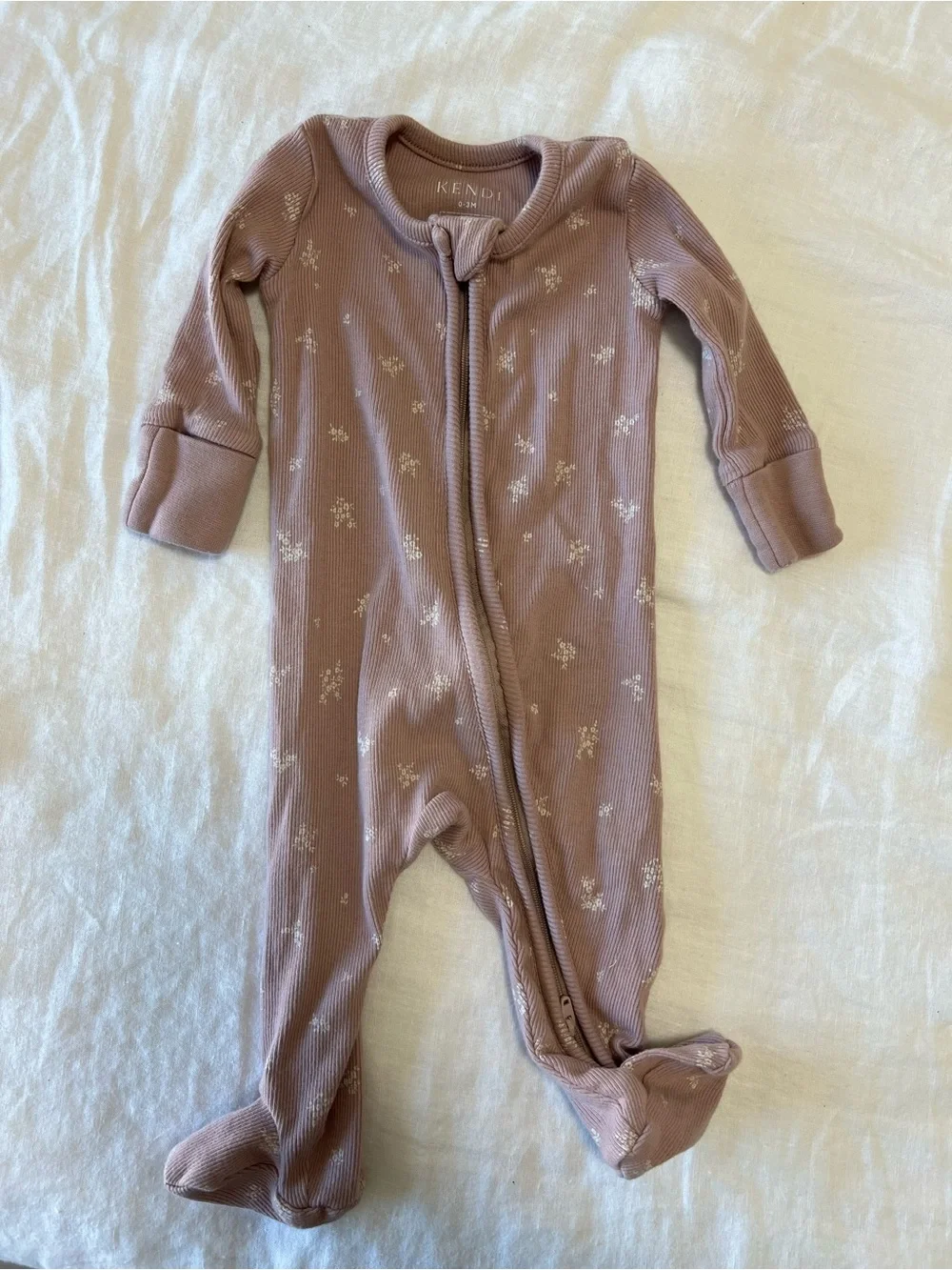 Colored Organics Mauve Footie Pajamas 1